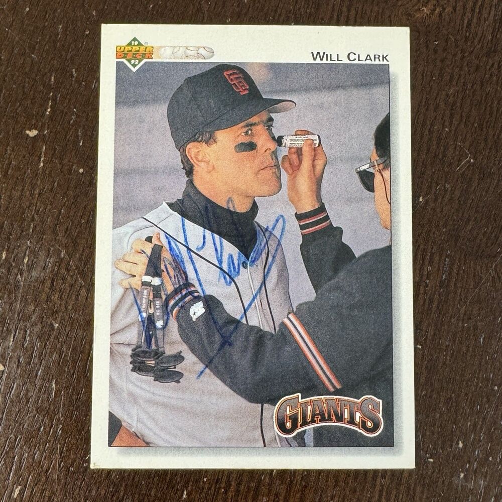 Will Clark Autograph 1992 Upper Deck On Card Auto NM Signed San Francisco Giants